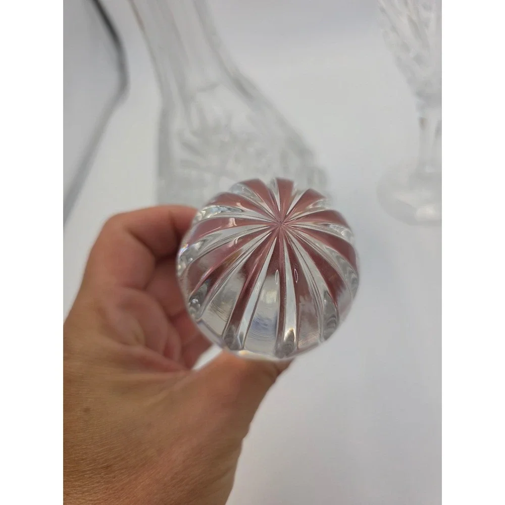 Galway Irish‎ Crystal Decanter and 3 Wine Glasses Set Clear Cut Glass Barware